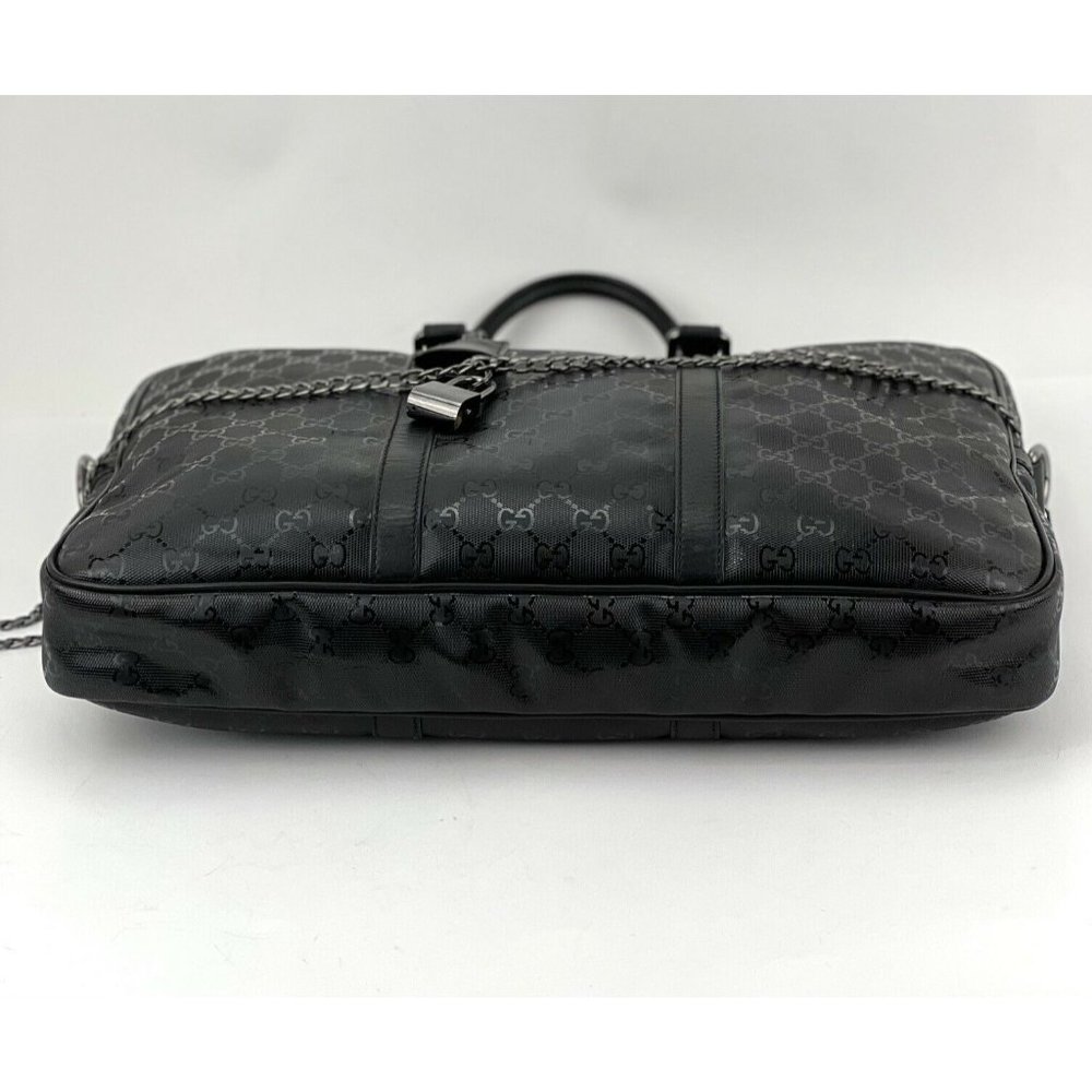 Gucci Briefcase GG Imprime Coated Canvas Black Monogram Business Bag - Picture 7 of 12